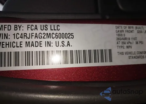 2021 Jeep Grand Cherokee Laredo E 4X4 z USA, uszkodzony, nr VIN 1C4RJFAG2MC600025